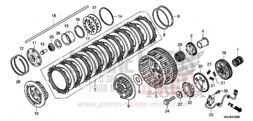 CLUTCH (VFR1200X/XA/XL) VFR1200XE de 2014